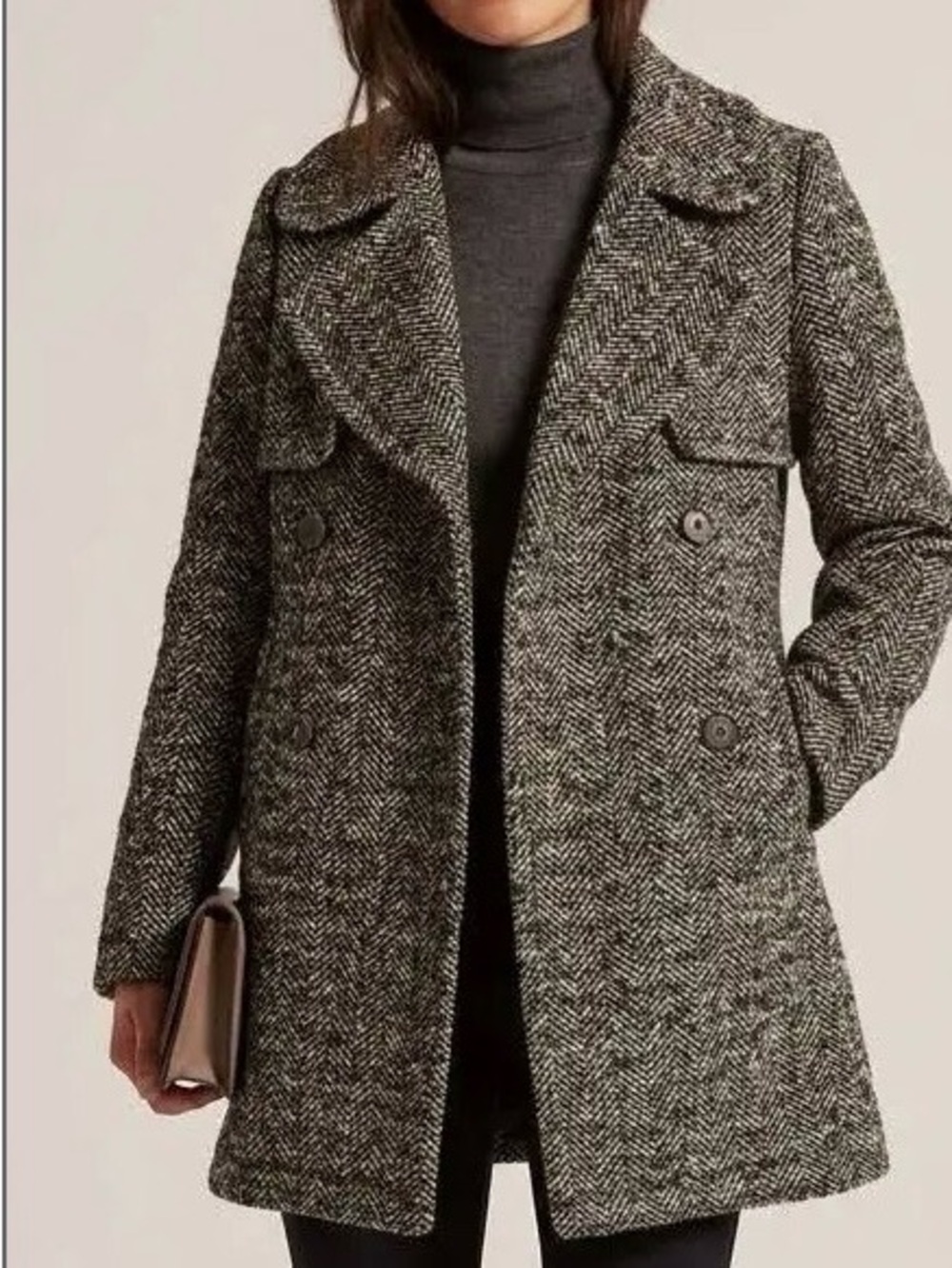 Abercrombie Textured Pea Coat